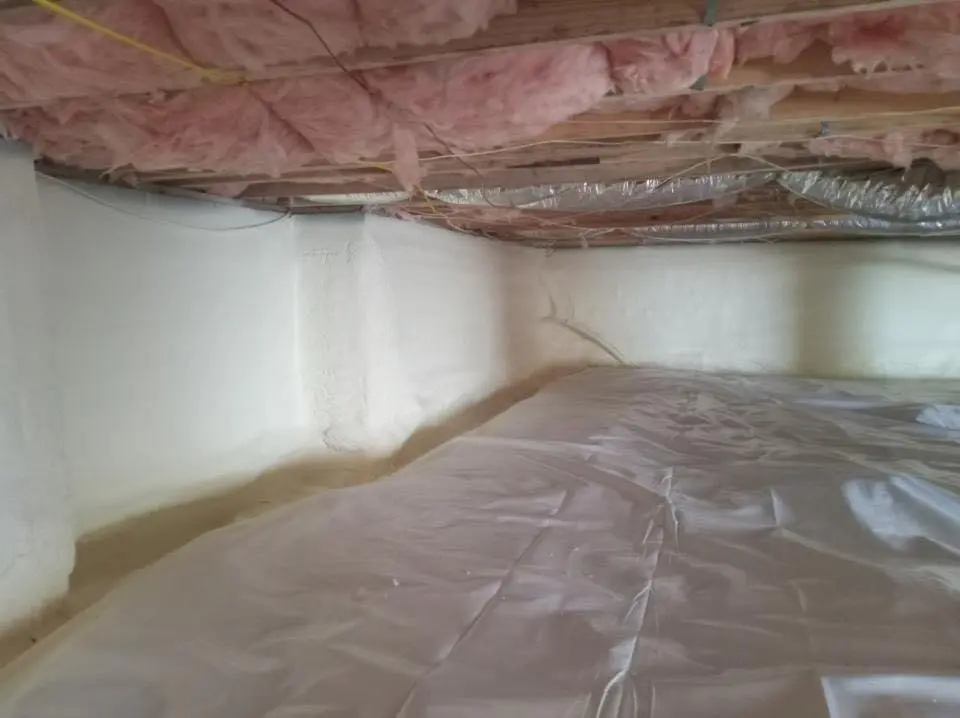 Crawl space encapsulation with closed-cell spray foam for Spray Foam Roofing in Madison